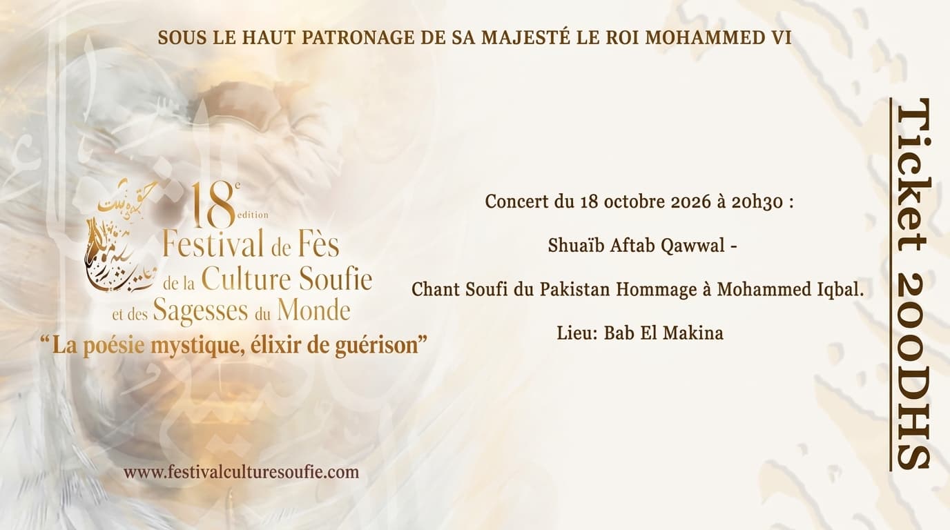 Concert : Shuaïb Aftab Qawwal – Chant Soufi du Pakistan Hommage à Mohammed Iqbal