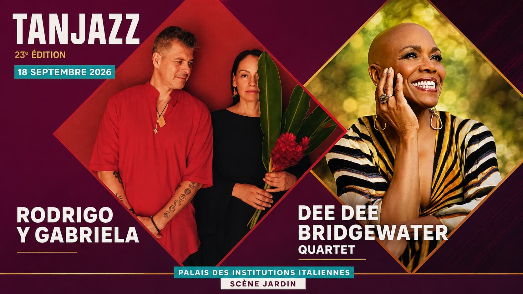 Tanjazz 2026 : Rodrigo y Gabriela -The Dee Dee Bridgewater Quartet