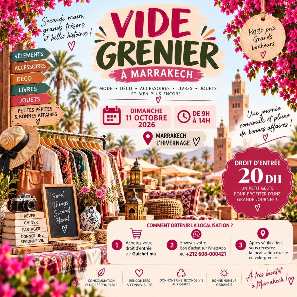 VIDE-GRENIER À MARRAKECH – L’HIVERNAGE