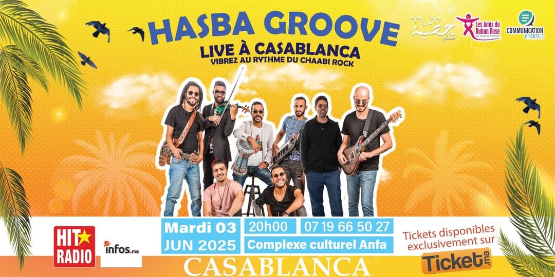 Hasba Groove en concert à Casablanca le 3 juin 2025 : entre Aïta, Chaâbi et rock moderne