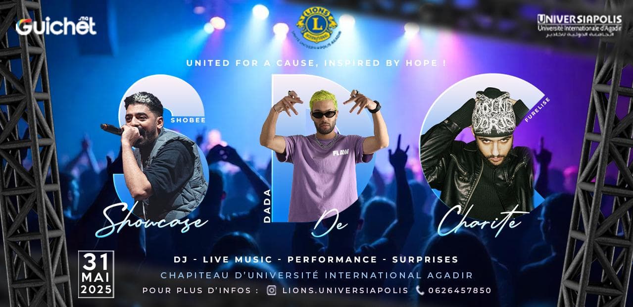 SHOWCASE DE L’ANNÉE – LE 31 MAI À AGADIR AVEC SHOOBEE, DADA & FURELISE