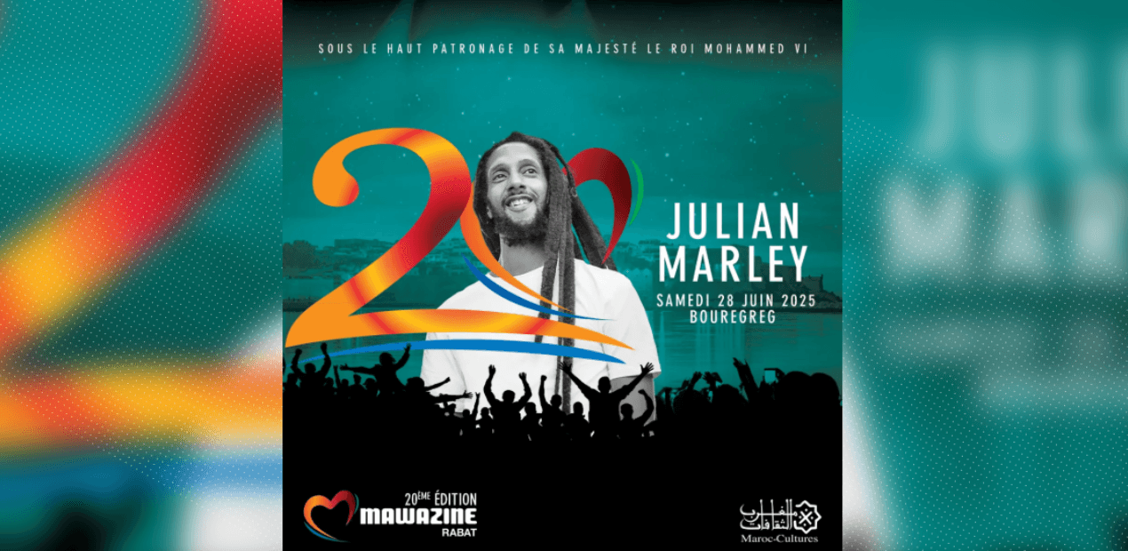 JULIAN MARLEY À BOUREGREG : LE REGGAE HÉRITÉ DE LÉGENDE POUR CLÔTURER MAWAZINE 2025