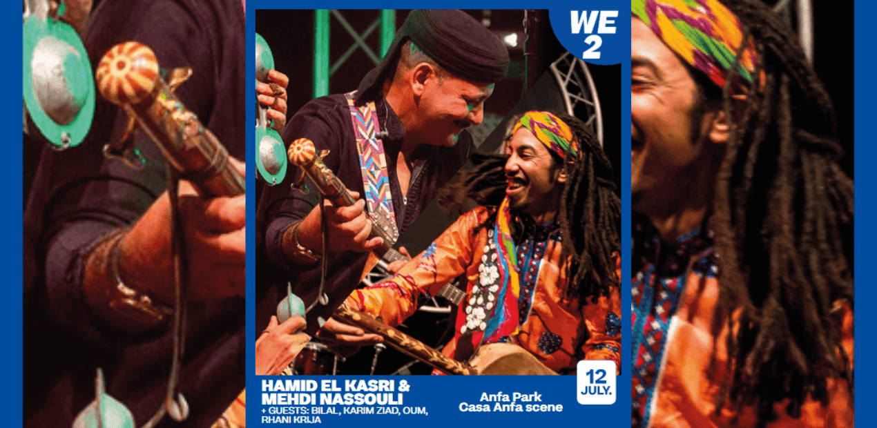 HAMID EL KASRI & MEHDI NASSOULI AU FESTIVAL JAZZABLANCA 2025 : GNOUA FUSION EXPLOSIVE