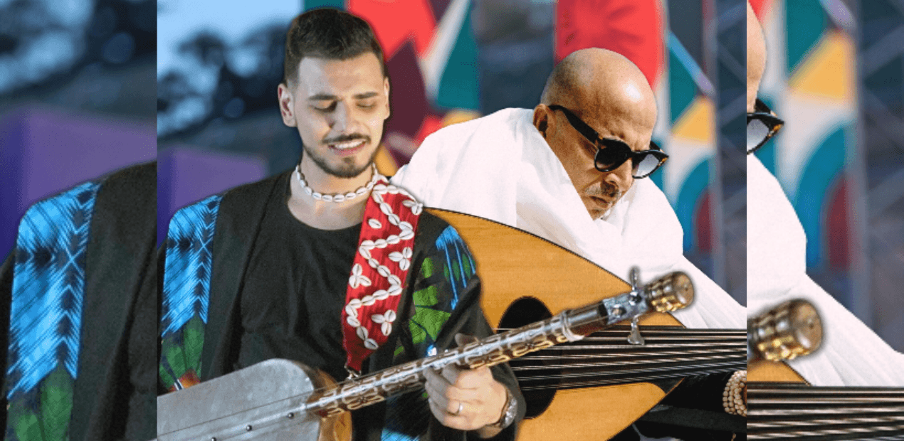 FUSION MAÂLEM MORAD ELMARJAN & DHAFER YOUSSEF AU FESTIVAL GNAOUA 2025 : RENCONTRE ENTRE GNAAOUA ET MYSTICISME ORIENTAL