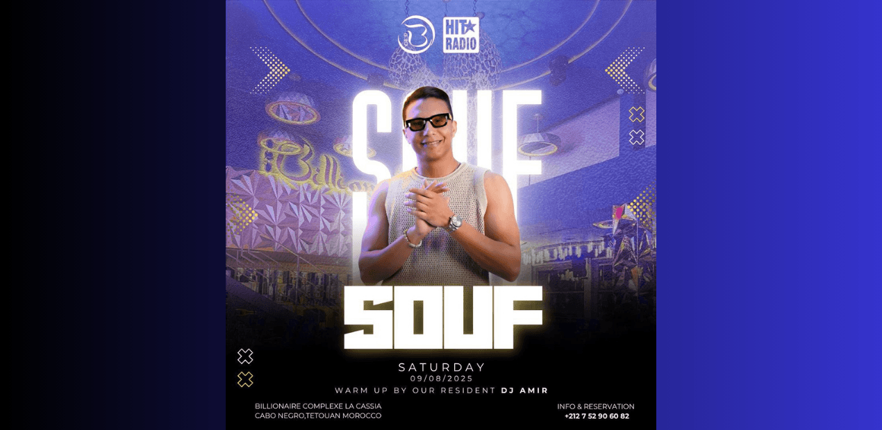 SOUF en live au Billionaire Cabo Negro : Une soirée d'été à ne pas manquer !