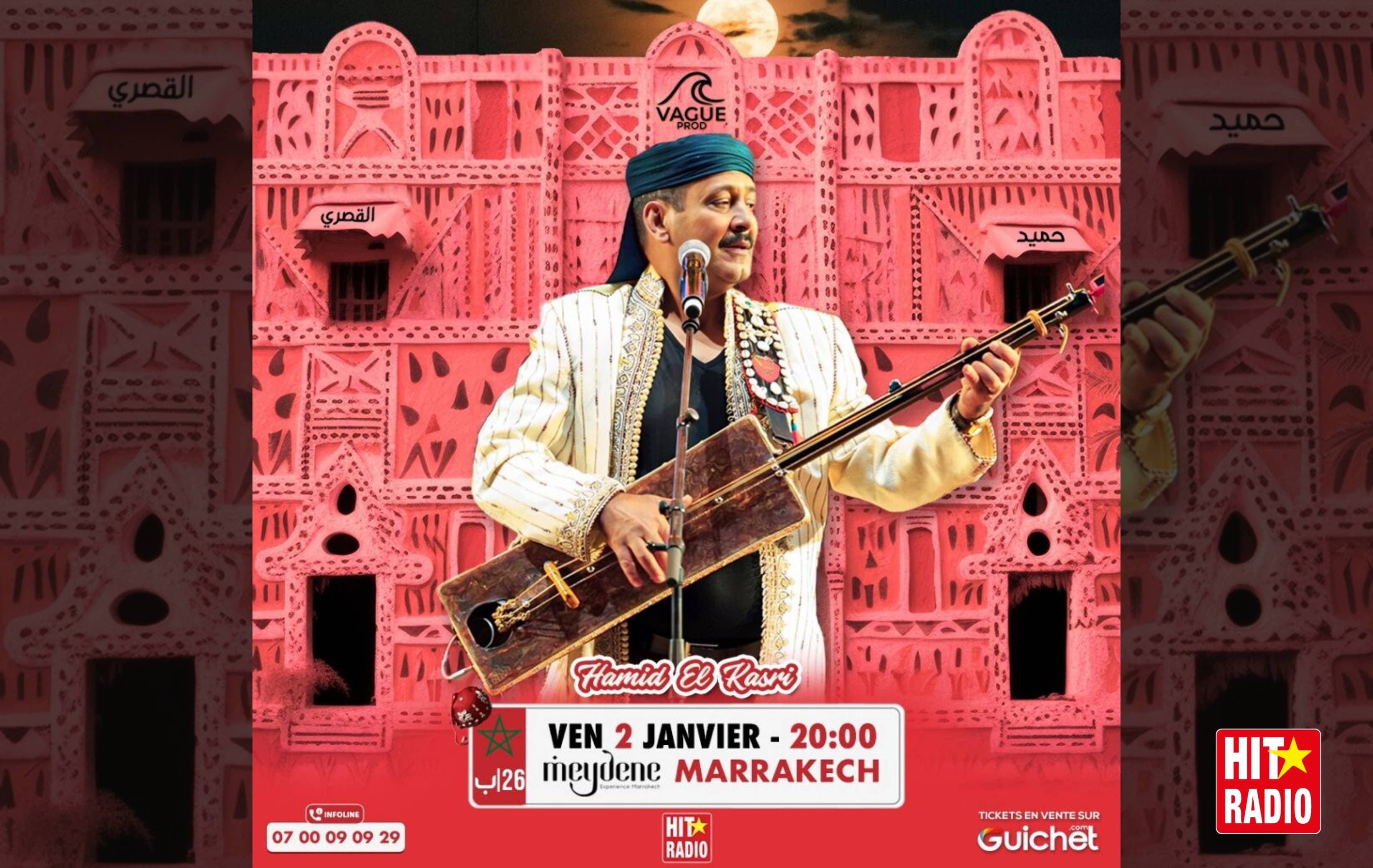Hamid El Kasri en concert à Marrakech : une soirée gnaoua d’exception au Meydene
