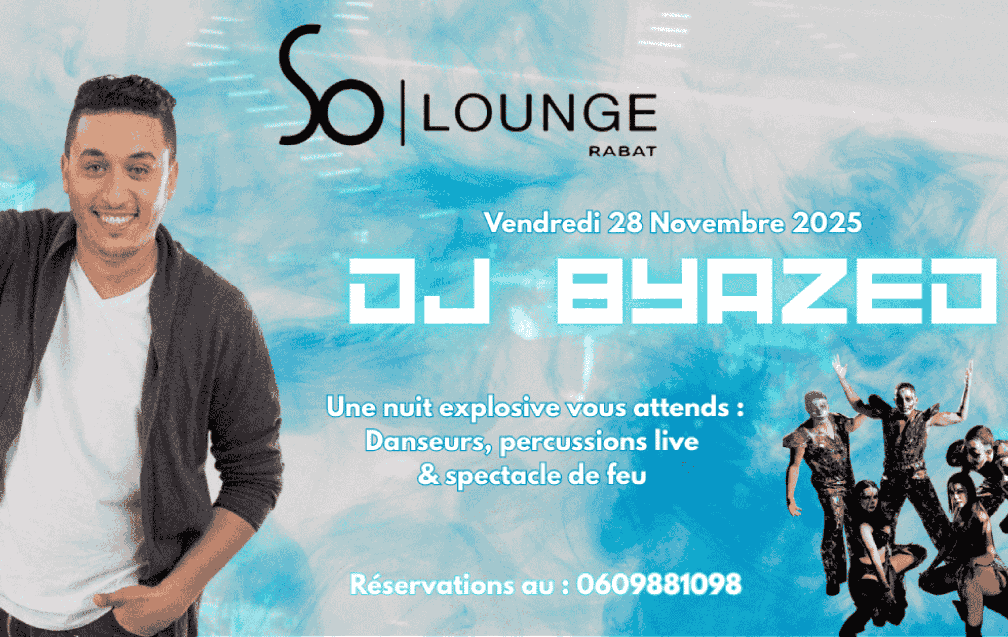 DJ Byazed en live au So Lounge Rabat : une soirée spectaculaire ce vendredi 28 novembre 2025