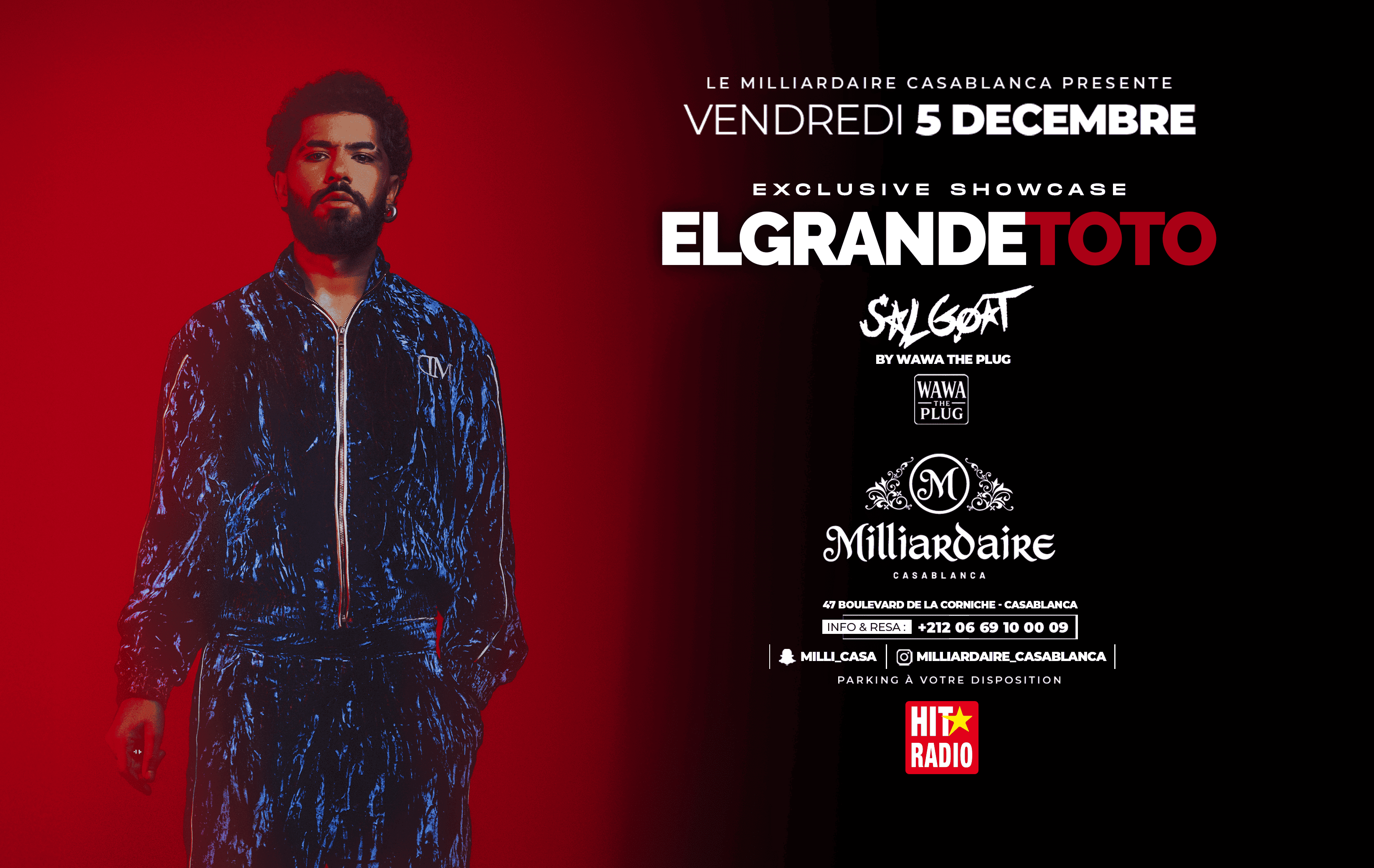 Une Soirée Exclusive avec El Grande Toto au Milliardaire Casablanca