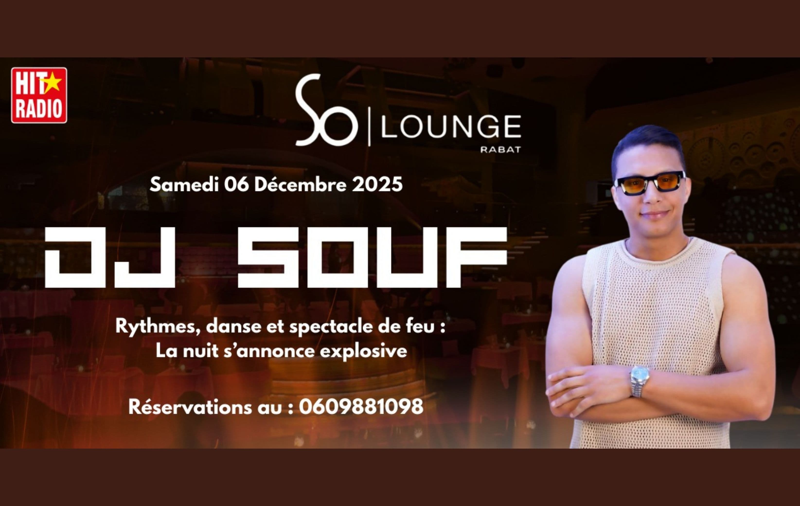 DJ SOUF en live au So Lounge Rabat : une soirée explosive le 6 décembre