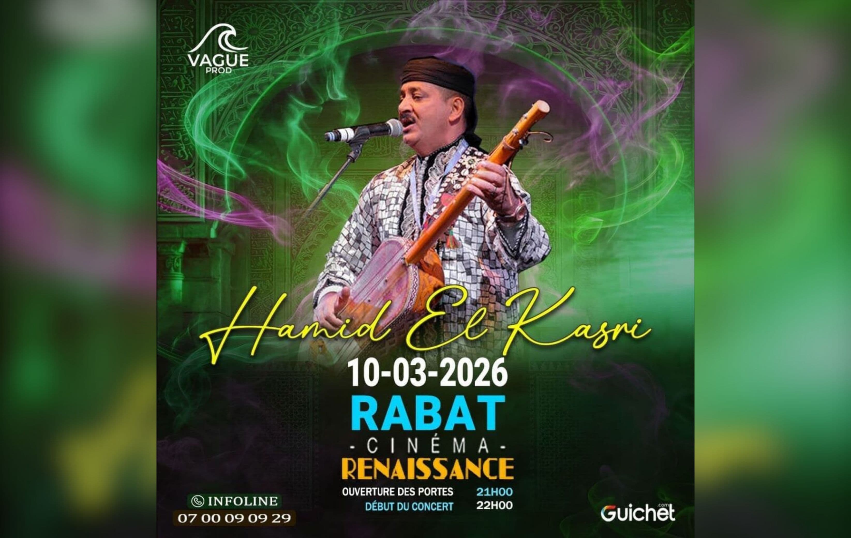 Le Maâlem Hamid El Kasri en concert à Rabat