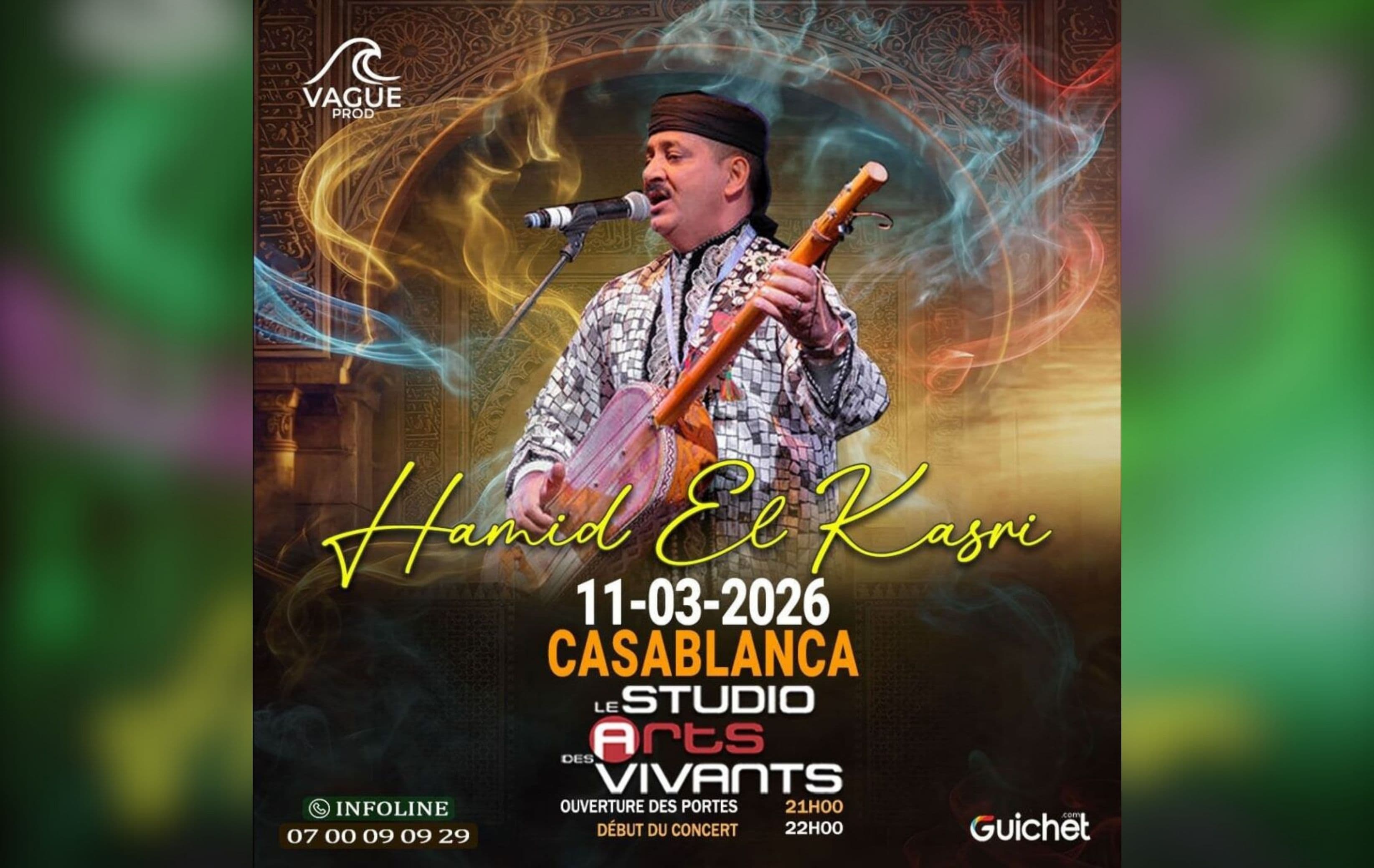 Le Maâlem Hamid El Kasri en concert à Casablanca