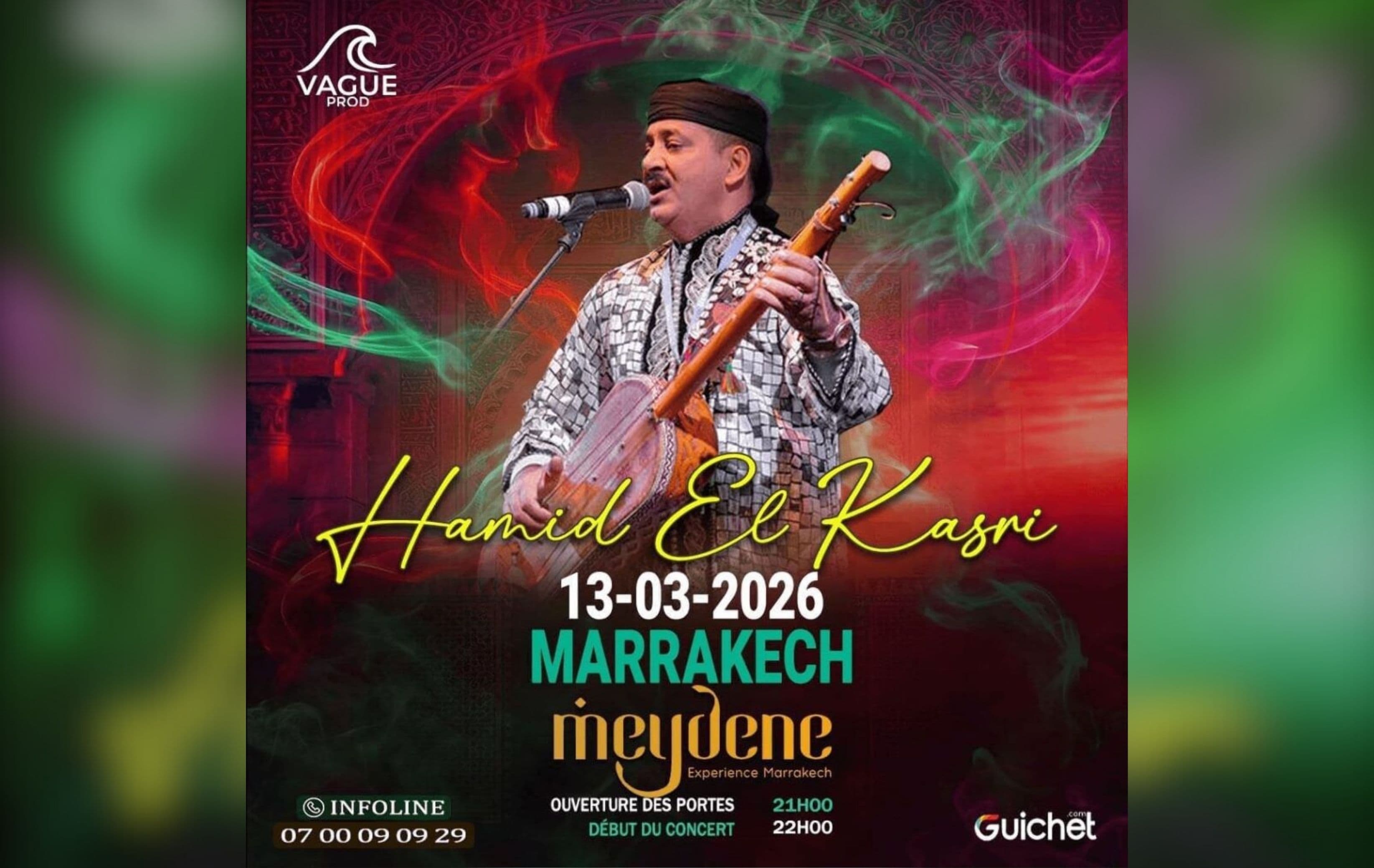 Le Maâlem Hamid El Kasri en concert à Marrakech
