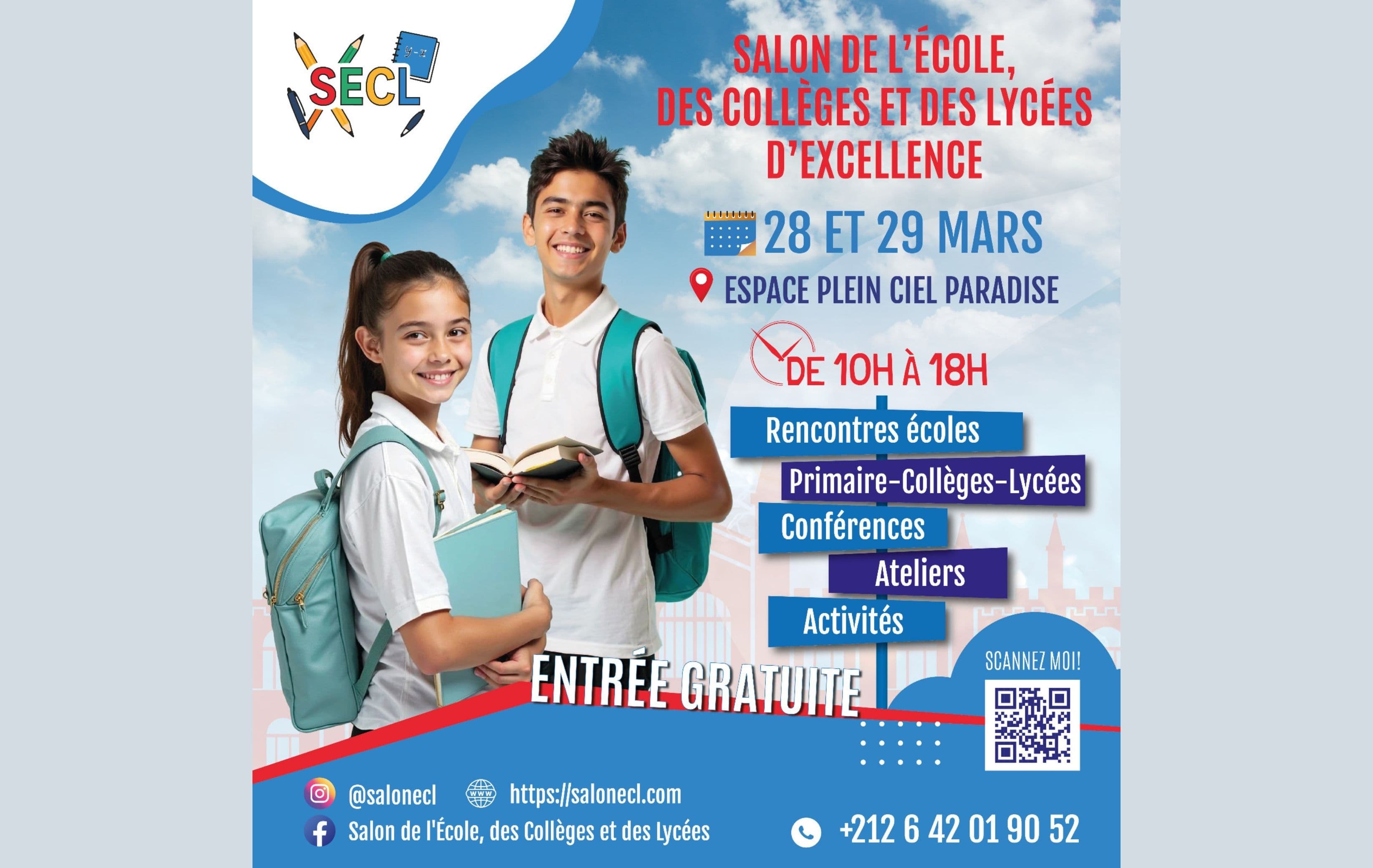1ère Édition du Salon de l’École, des Collèges et des Lycées (SECL) : Un Rendez-vous Incontournable pour l'Orientation Scolaire au Maroc